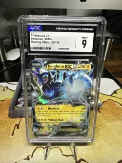 Thundurus EX 26/108 Roaring Skies 2015 Holo CGC 9 Mint Pokemon Card TCG - Image 1