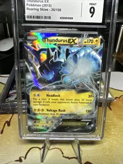 Thundurus EX 26/108 Roaring Skies 2015 Holo CGC 9 Mint Pokemon Card TCG - Image 2
