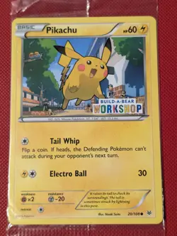 Pokemon TCG - Pikachu - 20/108 Stamped SEALED - Build-A-Bear Promo Card - Image 1