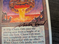 Chaos Orb MTG/Magic Card Signed by illustrator Mark Tedin LP to MP+ Condition - Image 2