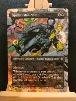 Spider-Man Noir (Borderless) - Marvel's Spider-Man - Uncommon - NM - MTG - Image 1