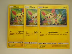 3x Plusle 33/73 Shining Legends Pokemon TCG Card NM - Image 1