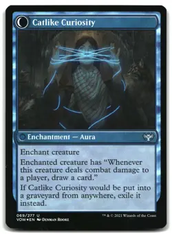 MTG Mischievous Catgeist FOIL U Innistrad: Crimson Vow 69 LP - Image 2