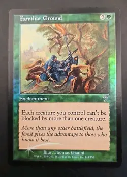 Familiar Ground 7th Edition MTG Foil Near Mint - Image 1