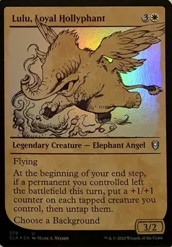 X 1 Lulu, Loyal Hollyphant FOIL Showcase Battle for Baldur's Gate 379 MTG Magic - Image 1