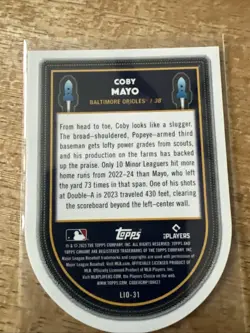 2025 Topps Cosmic Chrome - Launched Into Orbit Coby Mayo #LIO-31 (RC) - Image 2