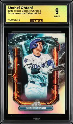 2025 Topps Cosmic Chrome Extraterrestrial Talent Shohei Ohtani #ET-2 MBA 9 - Image 1