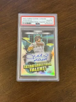 2023 Topps Cosmic Chrome Extraterrestrial Talent Autograph Juan Soto PSA 10 #JS - Image 1