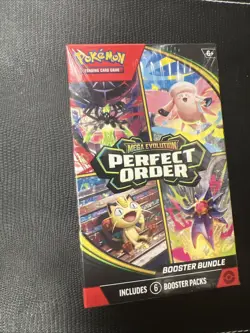 Pokemon TCG: Mega Evolution-Perfect Order Booster Bundle (6 Packs) New Sealed - Image 1