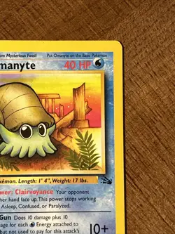 Pokemon Omanyte 52/62 Fossil (Moderately Played) - Image 4