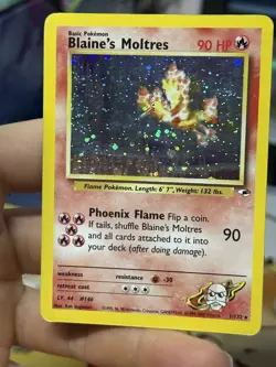 #3 Blaine's Moltres 1/132 Gym Heroes 2000 Holo Rare WOTC Pokemon Card TCG - Image 4