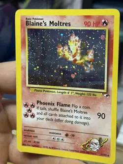 #3 Blaine's Moltres 1/132 Gym Heroes 2000 Holo Rare WOTC Pokemon Card TCG - Image 5