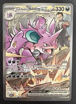 Pokemon Card - Sv10: Destined Rivals 233/182 - TEAM ROCKET'S NIDOKING EX HOLO H… - Image 1