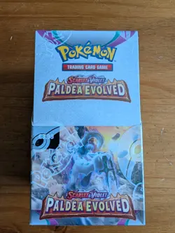 Pokemon Paldea Evolved Half Booster Box - Small Rip In Seal - Image 1