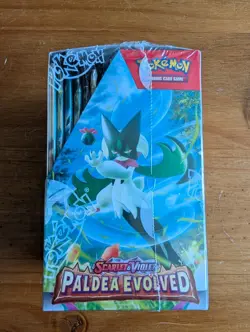 Pokemon Paldea Evolved Half Booster Box - Small Rip In Seal - Image 3