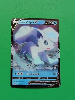 Pokemon TCG Alolan Vulpix V 033/195 Silver Tempest Holo - Image 1