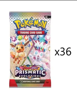 Lot of 36 Prismatic Evolutions Booster Pack x36 FACTORY SEALED PACKS Pokemon TCG - Image 1