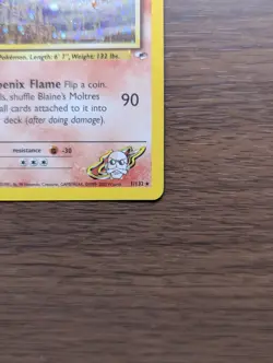 Pokemon TCG Blaine's Moltres 1/132 Gym Heroes Unlimited Holo Rare WOTC - LP - Image 4