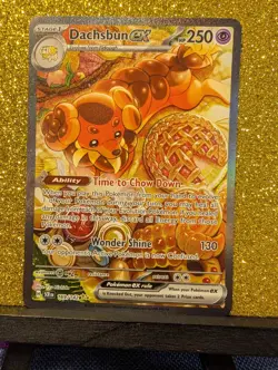2024 POKEMON SCR EN-STELLAR CROWN 169 DACHSBUN EX SPECIAL ILLUSTRATION RARE - Image 1
