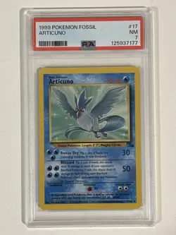 1999 Pokemon Fossil Articuno 17/62 PSA 7 NM - Image 1