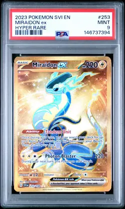 PSA 9 | Pokemon TCG | Scarlet & Violet Base | Miraidon EX #253 - Image 1