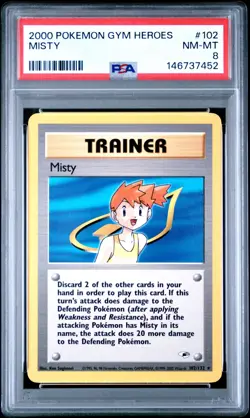 PSA 8 | Pokemon TCG | Gym Heroes | Misty #102 - Image 1
