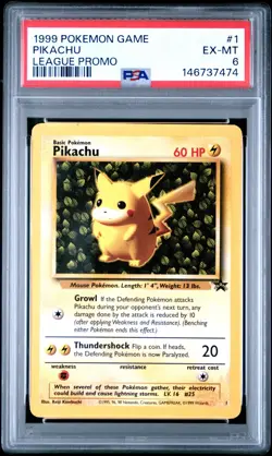 PSA 6 | Pokemon TCG | Black Star Promo | Pikachu #1 - Image 1