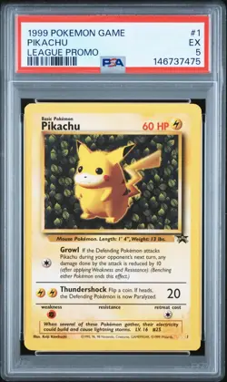 PSA 5 | Pokemon TCG | Black Star Promo | Pikachu #1 - Image 1