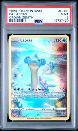 PSA 9 | Pokemon TCG | Crown Zenith | Lapras #GG05 - Image 1