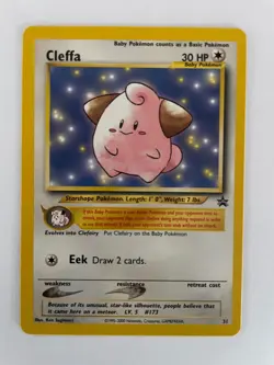 2001 CLEFFA BLACK STAR PROMO #31 POKEMON TCG NM - Image 1
