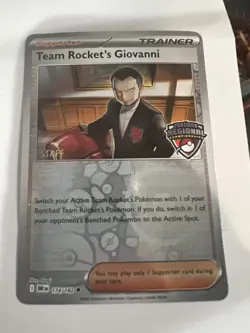 Team Rocket's Giovanni STAFF stamped Pokemon Regional Championship DRI 174/182 - Image 4