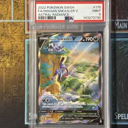 2022 POKEMON SWORD & SHIELD ASTRAL RADIANCE 175 HISUIAN SNEASLER V ALT ART PSA 9 - Image 1