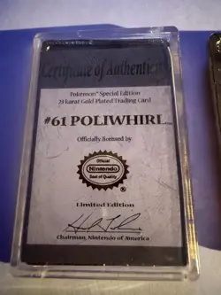 Pokemon Collection Pikachu & #61 Poliwhirl 23k Gold Plated 1999 & 3 Puzzles - Image 1