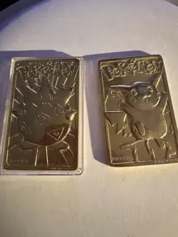 Pokemon Collection Pikachu & #61 Poliwhirl 23k Gold Plated 1999 & 3 Puzzles - Image 2