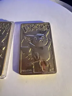 Pokemon Collection Pikachu & #61 Poliwhirl 23k Gold Plated 1999 & 3 Puzzles - Image 4