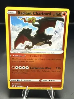 Pokemon TCG Radiant Charizard Crown Zenith 020/159 Holo Radiant Rare B - Image 2