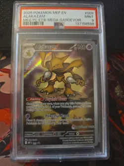 Pokemon Center Stamped Alakazam #009 Psa 9 - Image 1