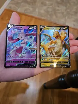 Pokemon Go Mewtwo & Dragonite V Promos 223 & 49/78 - Image 1