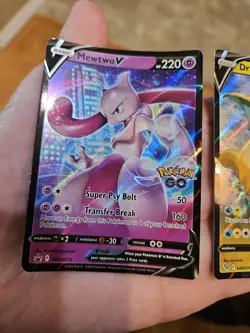 Pokemon Go Mewtwo & Dragonite V Promos 223 & 49/78 - Image 2