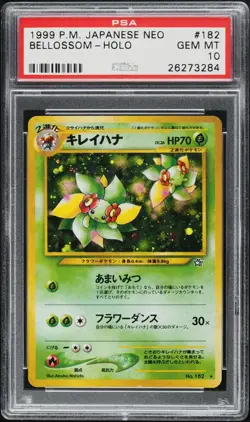 Carte Pokemon - Bellossom - #182 - Neo Japanese - PSA 10 Holo !!! - Image 1
