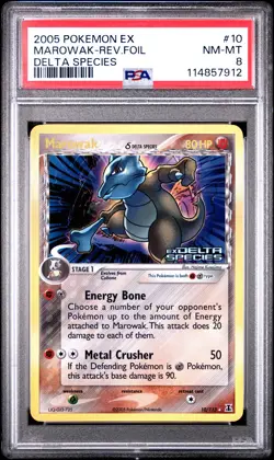2005 POKEMON EX DELTA SPECIES MAROWAK #10 REVERSE PSA 8 NM #114857912 - Image 1