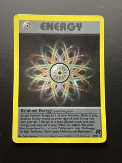 🌈Holo Rainbow Energy🌈 Pokemon TCG Team Rocket 17/82. See photos - Image 1