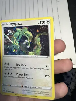 Rayquaza SWSH029 Cosmo Holo Sword & Shield Promo Pokemon Near Mint 2x SWIRLS - Image 3