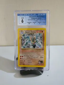 Pokemon Gym Challenge (2000) Giovanni's Machamp Holo 6/132 CGC 6 - Image 1