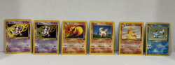 SET of 6 1999 Pokemon Cards: 2 Mr. Mime, Flareon, Ponyta, Rapidash, & Vaporeon - Image 1