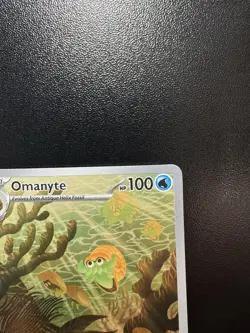 Pokemon - 180/165 Omanyte SV Scarlet & Violet 151 Illustration Rare Holo NM TCG - Image 4