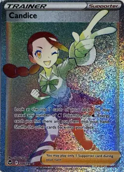 Candice 204/195 Rainbow Rare Silver Tempest Pokemon Near Mint - Image 1