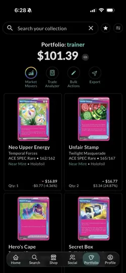 Pokemon TCG 17 ACE SPEC Holo Trainer/Energy Lot - Neo Upper, Unfair Stamp - Image 4