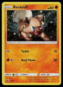 Pokemon SM Promos SM06 Rockruff Cosmos Holo - Image 1