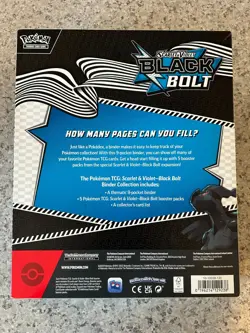 Pokemon TCG Scarlet & Violet: Black Bolt Binder Collection – Factory Sealed NEW - Image 2